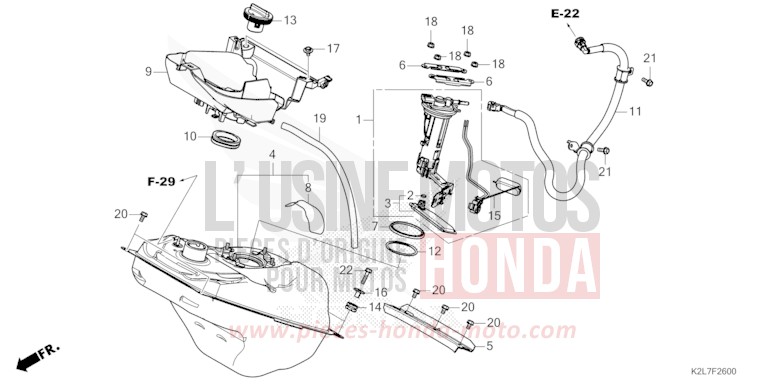 KRAFTSTOFFTANK von ADV 350 MAT PEARL COOL WHITE (NHB44) von 2026